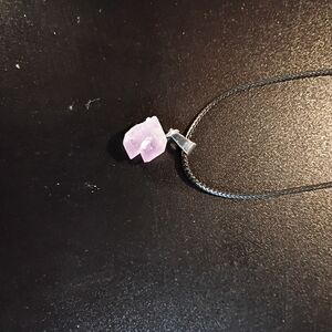 Elegant Silver and Purple Pendant Necklace